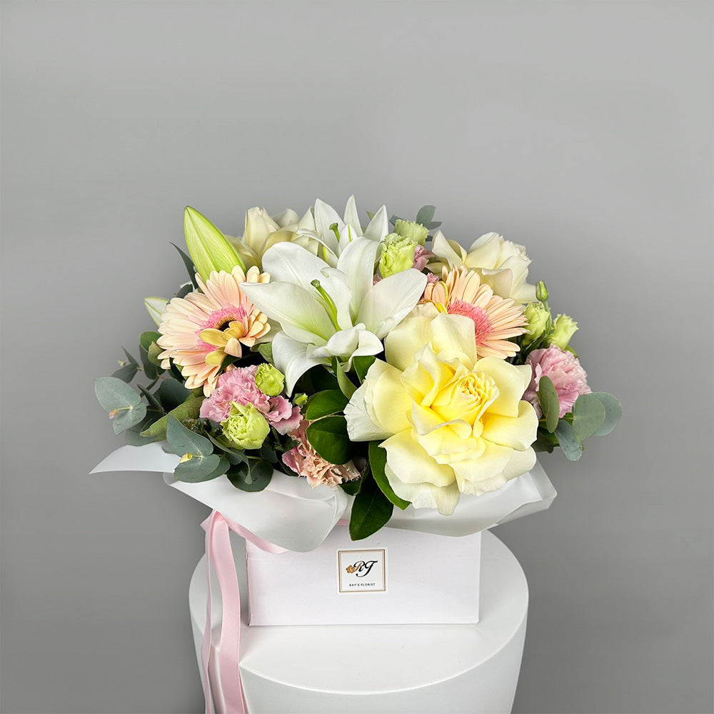 Soft Blush - Box Arrangement (Seasonal)
