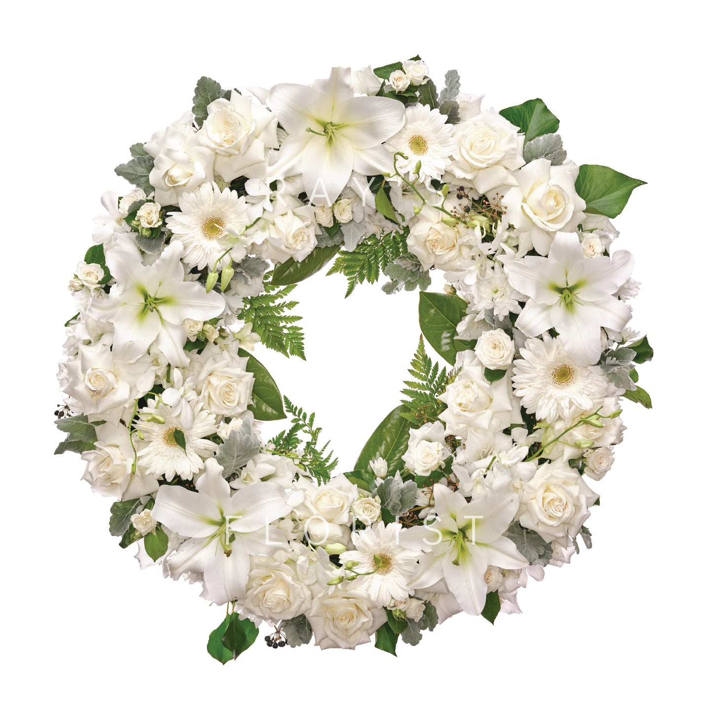 Premium Wreath with Seasonal White Mix