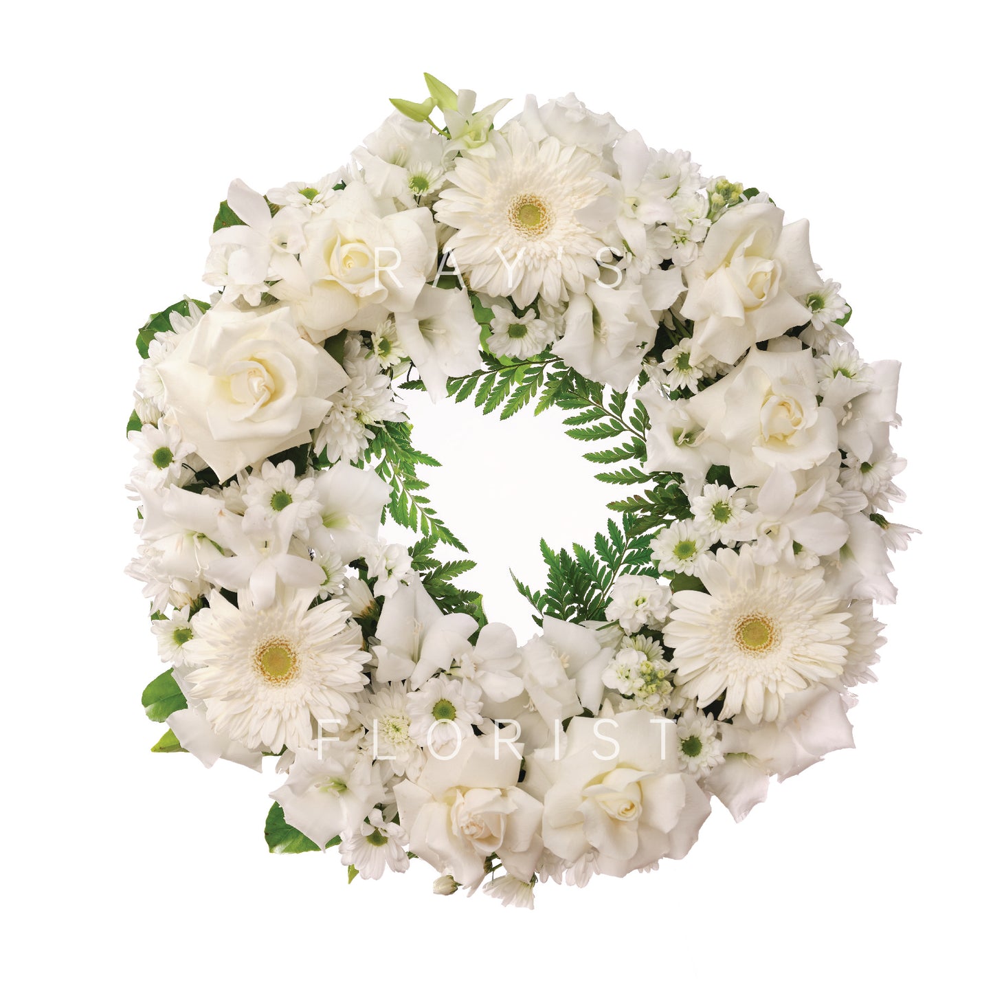 Classic Wreath with Seasonal White Mix