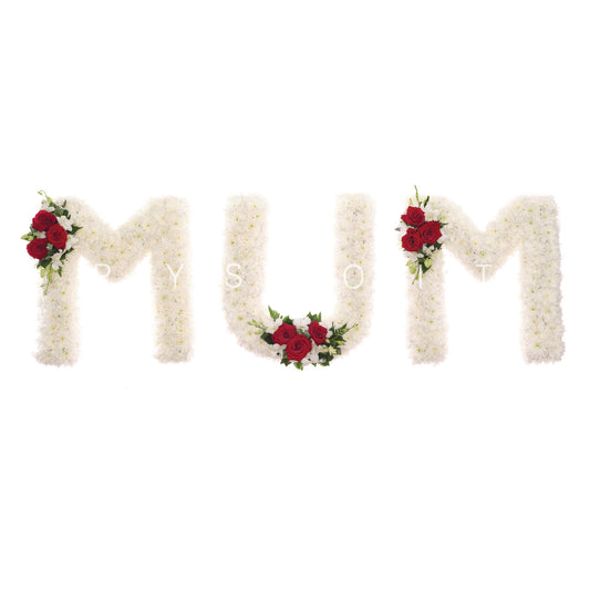 Floral Letters "MUM" - A beautiful Tribute